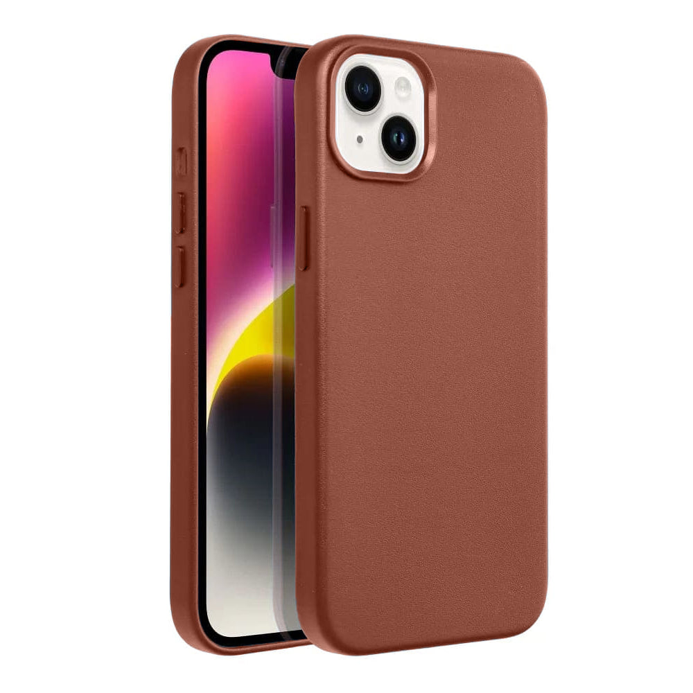 Casify Leren Hoesje met MagSafe voor de iPhone 15 Plus - Omber