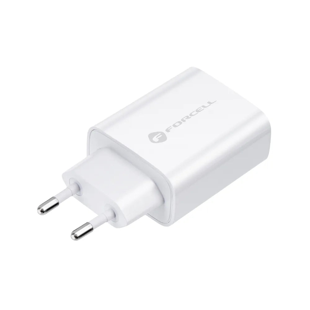 Forcell Oplader met USB-C naar USB-C kabel - 25 Watt - 1 meter - Wit