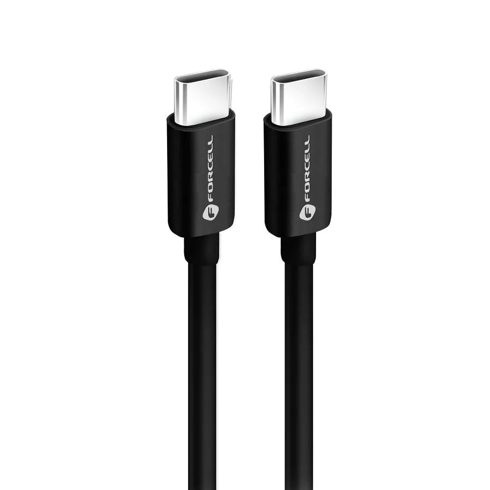 Forcell USB-C naar USB-C Kabel 60W QC4.0/PD – 1 meter – Zwart