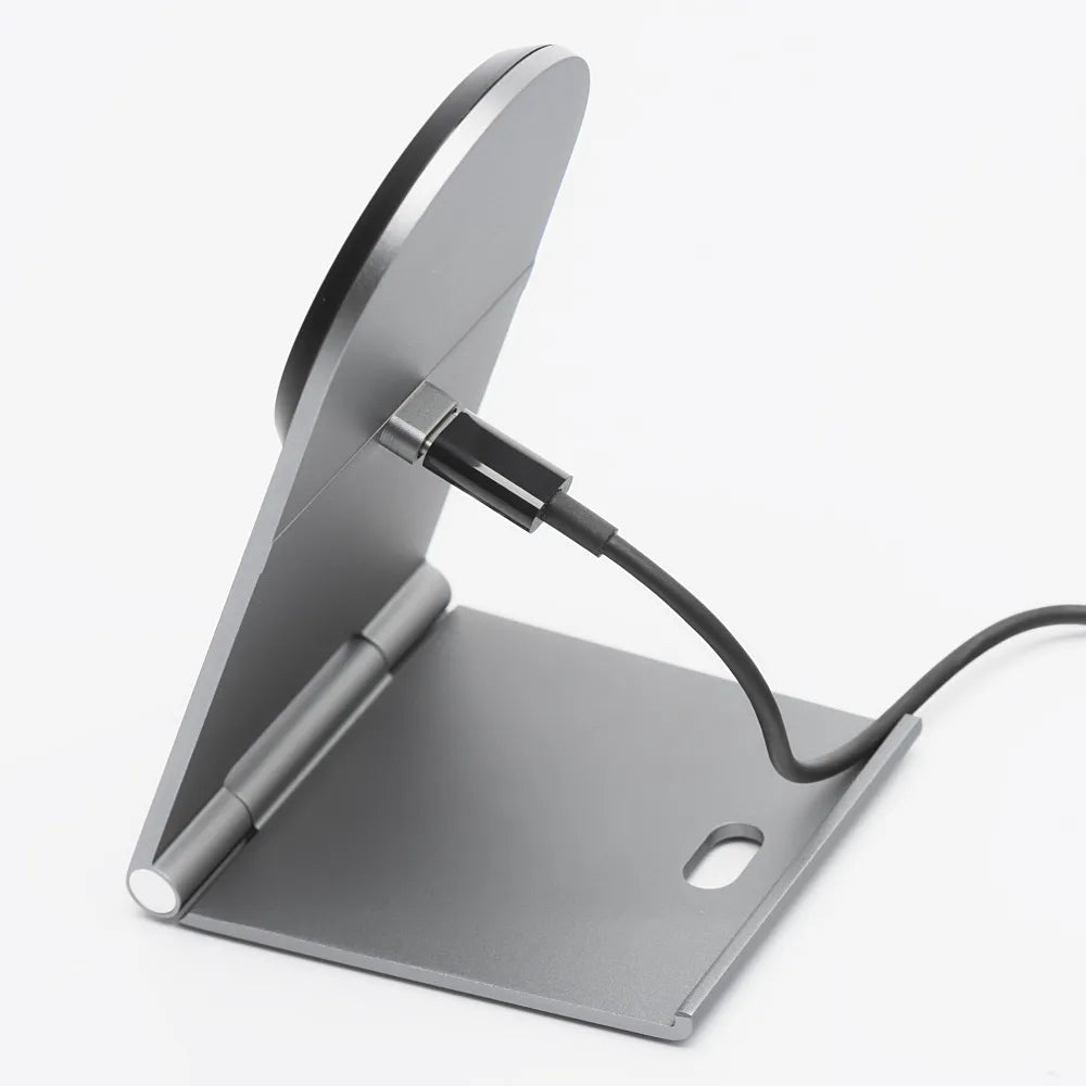 Forcell Flip Charge Qi2 Wireless Charger met MagSafe – USB-C – Draadloze Oplader – 15W – Zilver