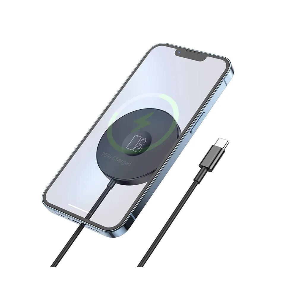 Hoco 3-in-1 Wireless Charger met MagSafe - USB-C - Draadloze Oplader - 15W - Zwart