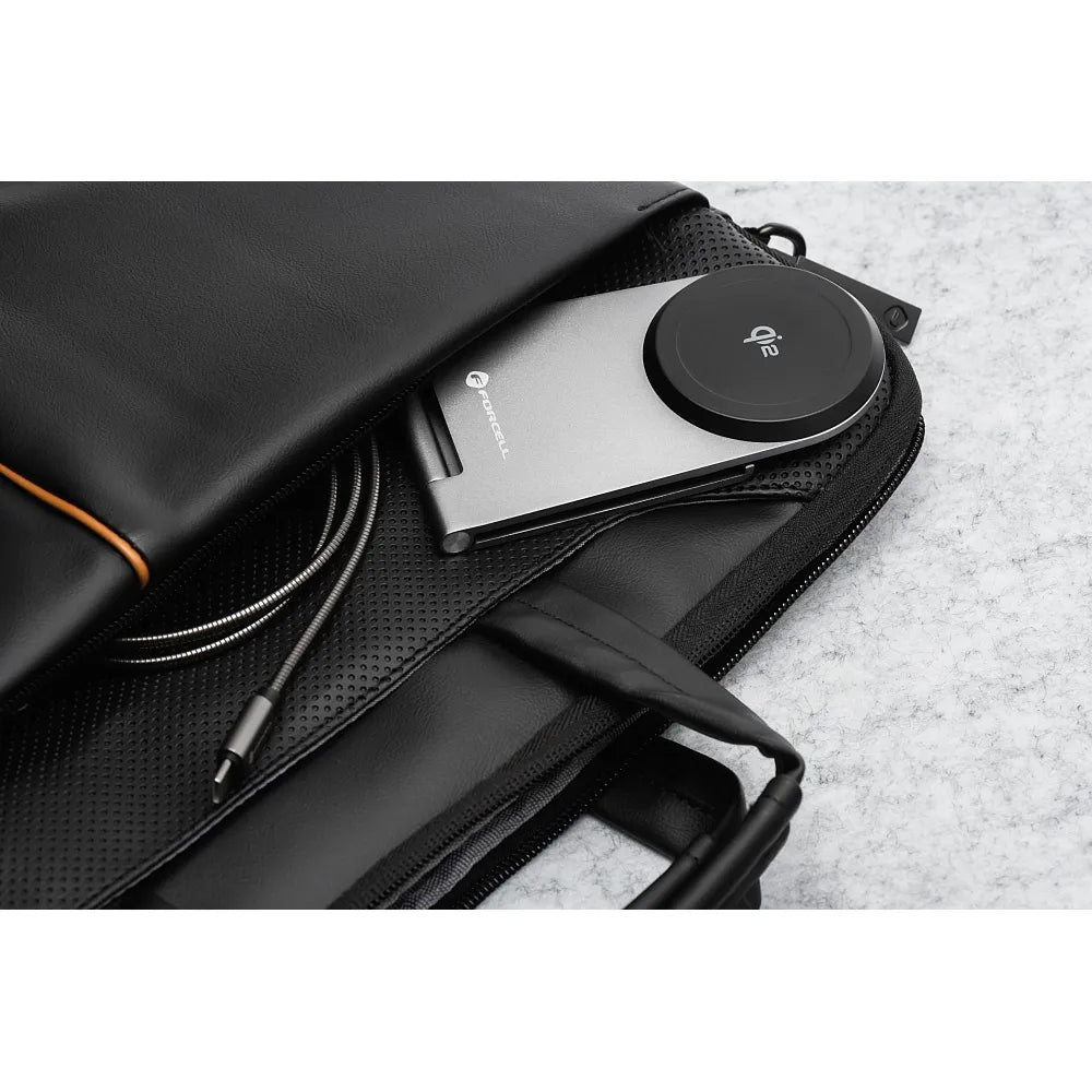 Forcell Flip Charge Qi2 Wireless Charger met MagSafe – USB-C – Draadloze Oplader – 15W – Zilver