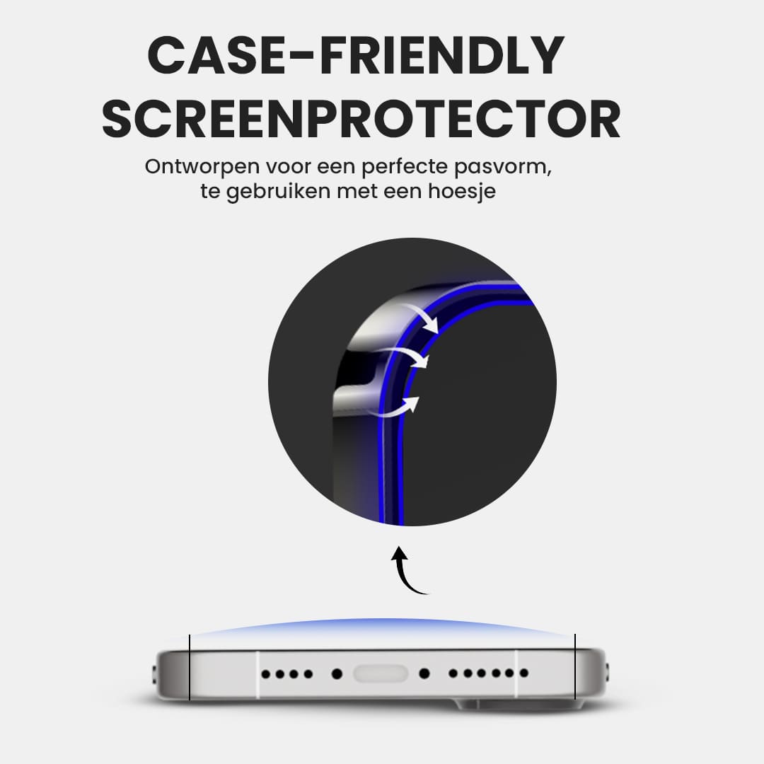 Casify Gehard Glas Screenprotector voor de iPhone 16 Pro / 17