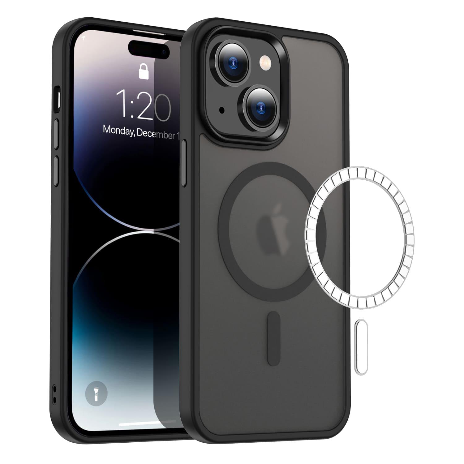 Casify Classic Hybrid iPhone Hoesje met MagSafe Mat Zwart2