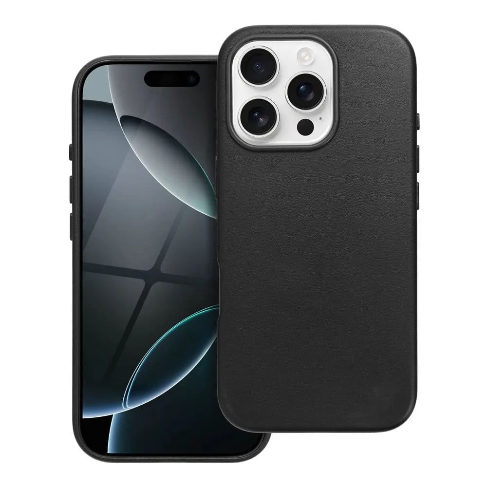 Casify Leren Hoesje met MagSafe voor de iPhone 16 Pro Zwart2
