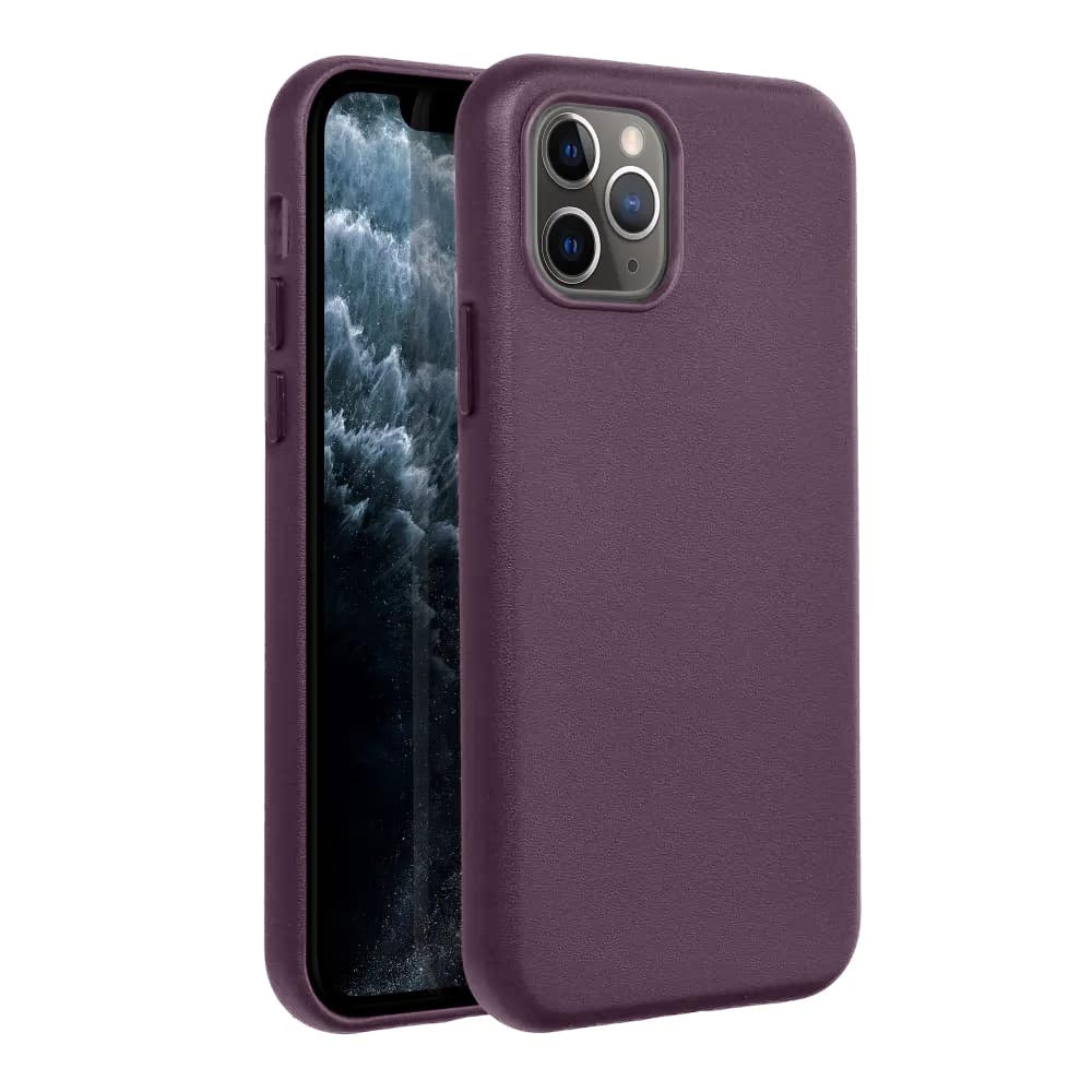 Casify Leren Hoesje met MagSafe voor iPhone 11 Pro Donkerpaars