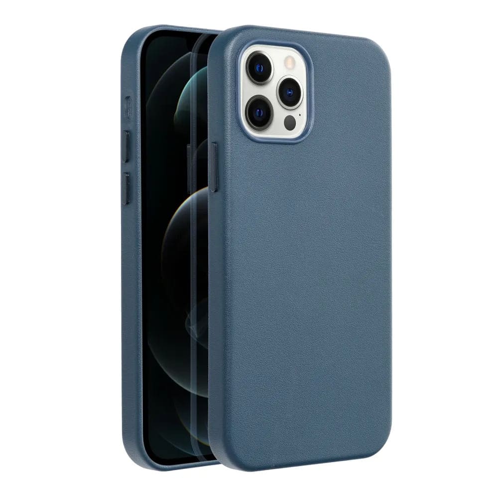 Casify Leren Hoesje met MagSafe voor iPhone 12 Pro Donkerblauw