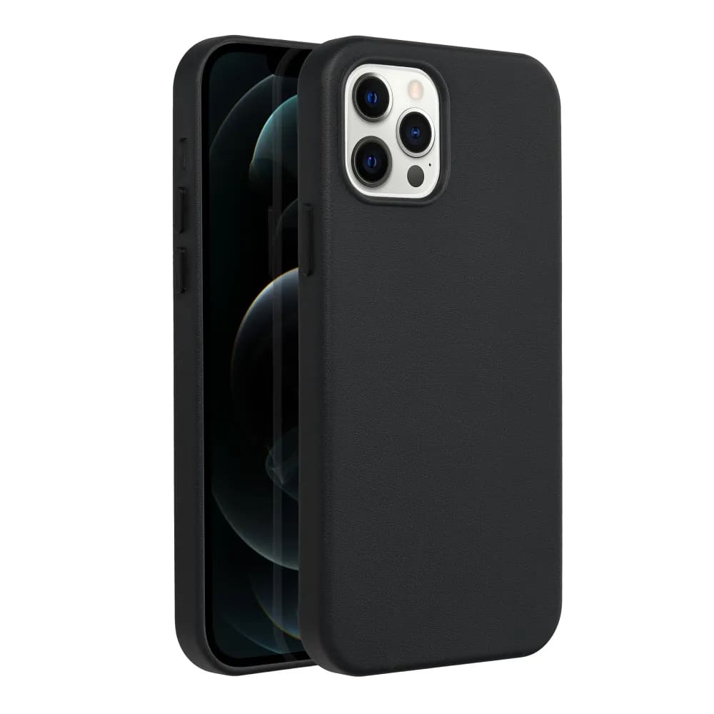 Casify Leren Hoesje met MagSafe voor iPhone 12 Pro Zwart