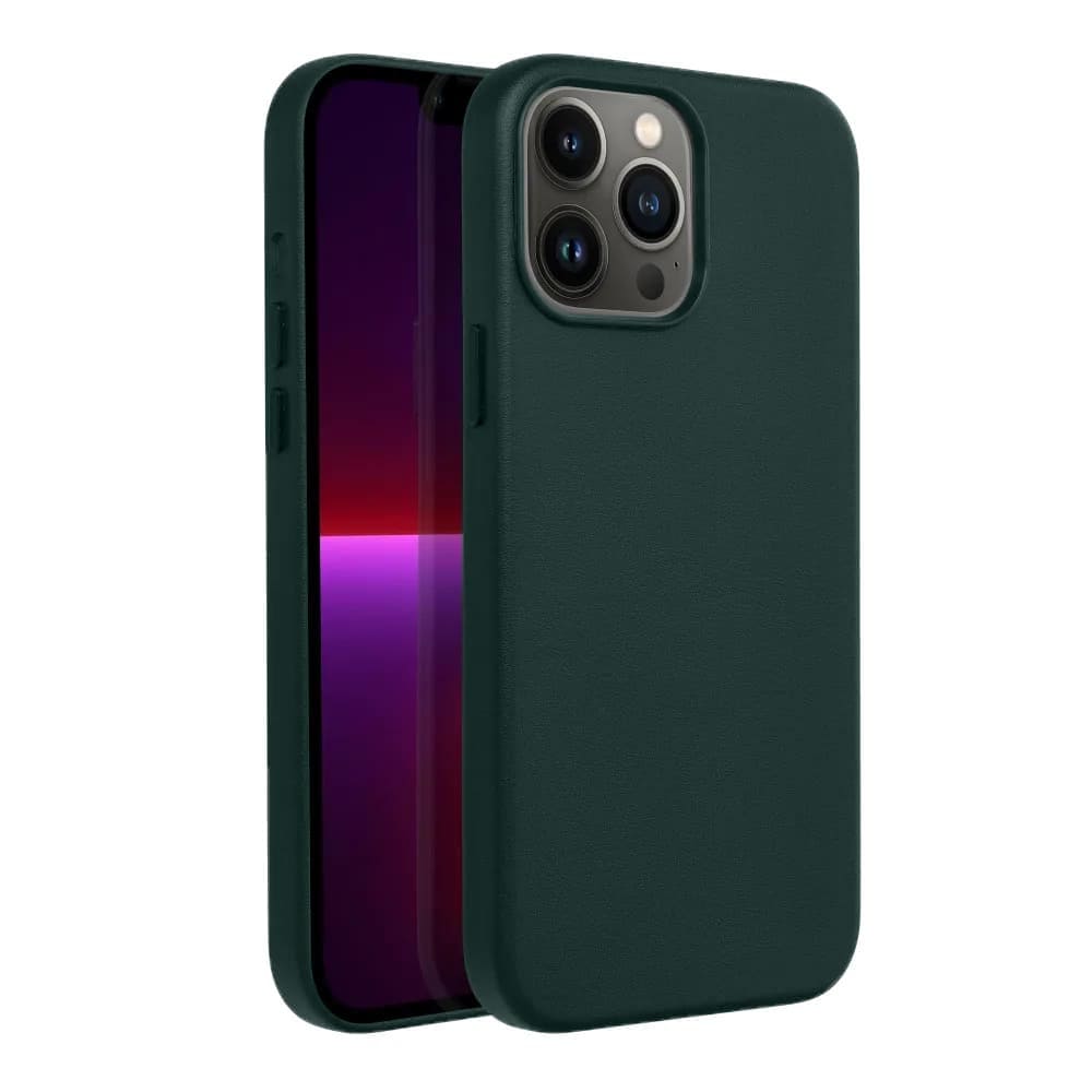 Casify Leren Hoesje met MagSafe voor iPhone 13 Pro Max Bosgroen