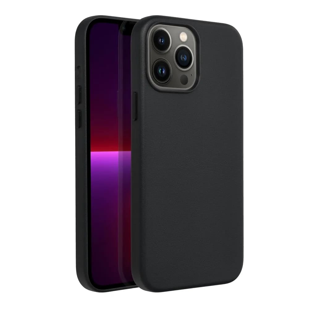 Casify Leren Hoesje met MagSafe voor iPhone 13 Pro Max Zwart