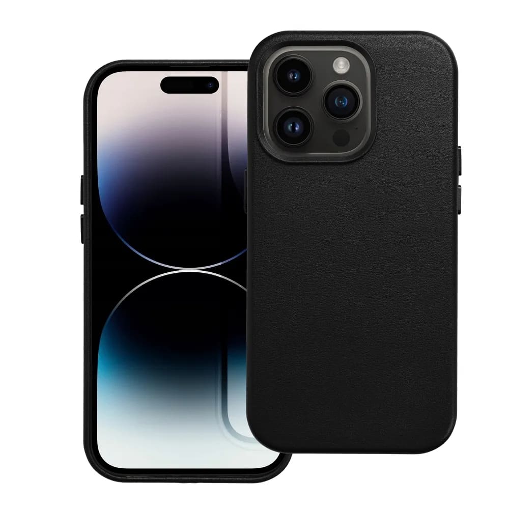 Casify Leren Hoesje met MagSafe voor iPhone 14 Pro Zwart2