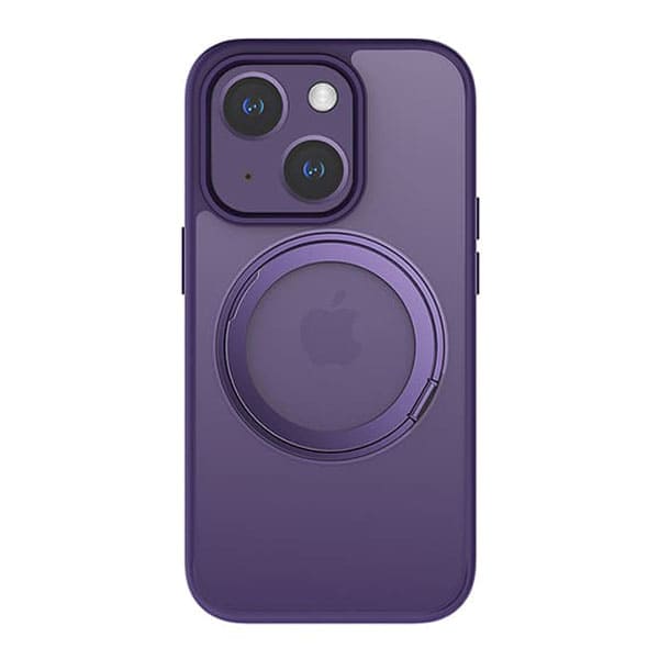 Casify iPhone 14 Plus MagSafe Hoesje met 360° verstelbaar Kickstand Standaard Donkerpaars