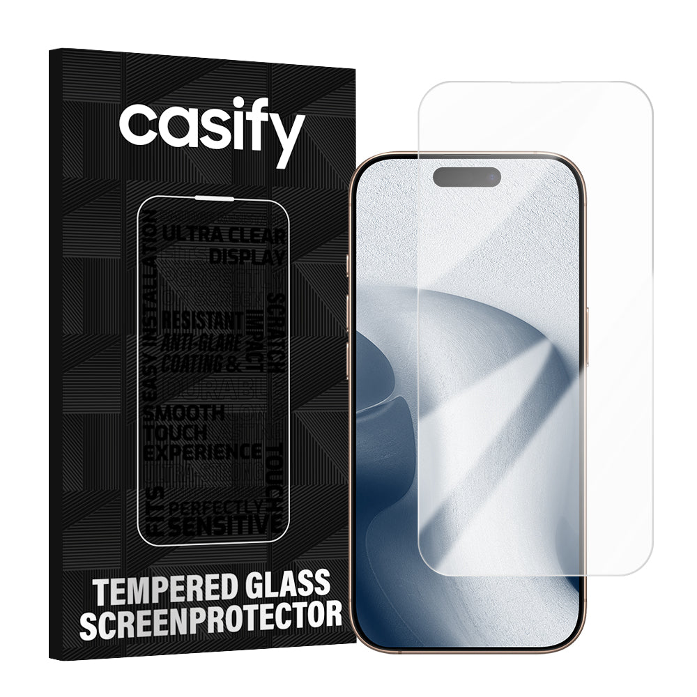 Casify Gehard Glas Screenprotector voor de iPhone 16 Pro / 17