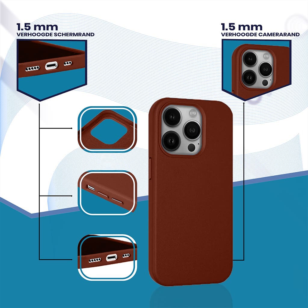 Casify Leren Hoesje met MagSafe voor de iPhone 12 Mini - Omber