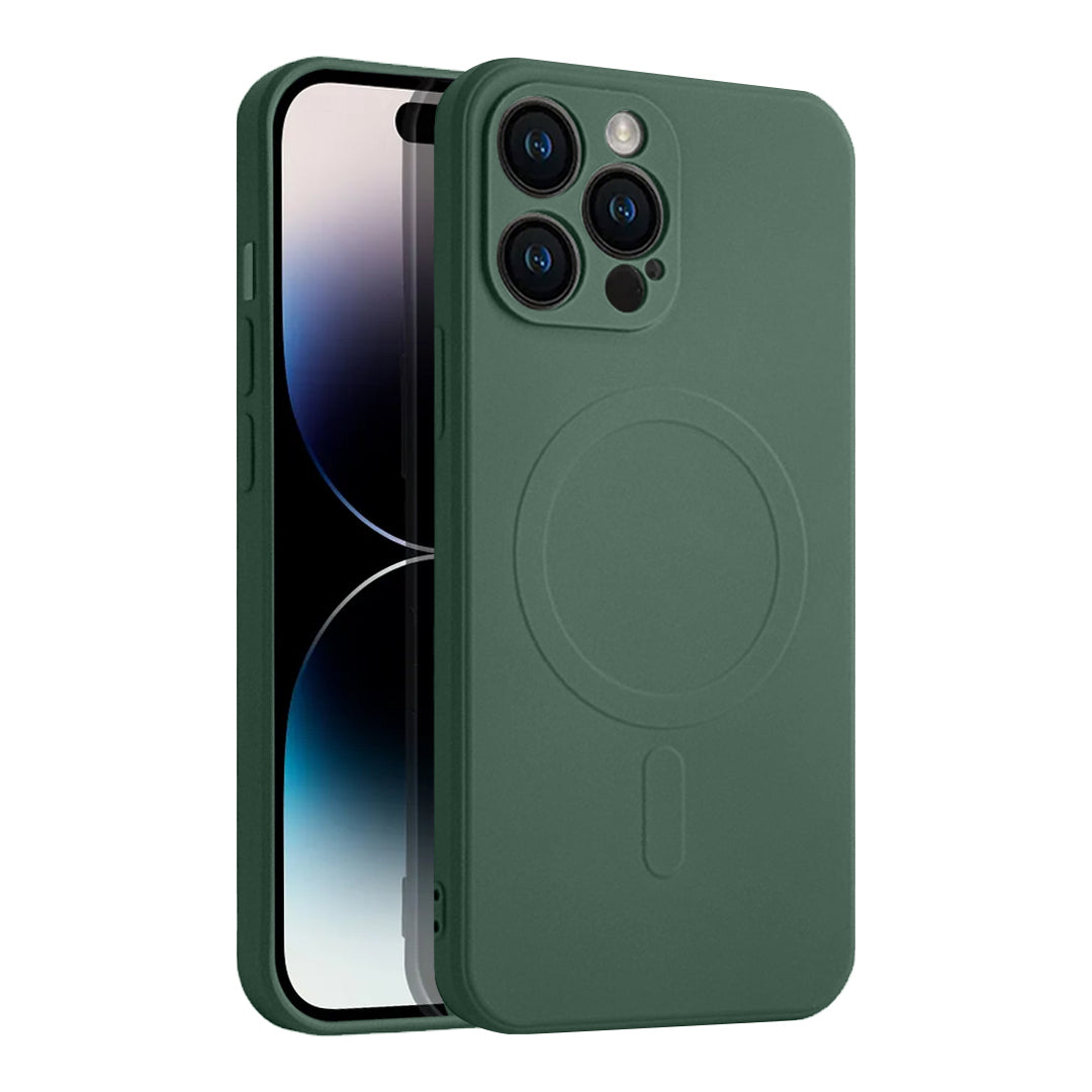 Casify Siliconen Hoesje met MagSafe voor de iPhone 12 Pro - Legergroen