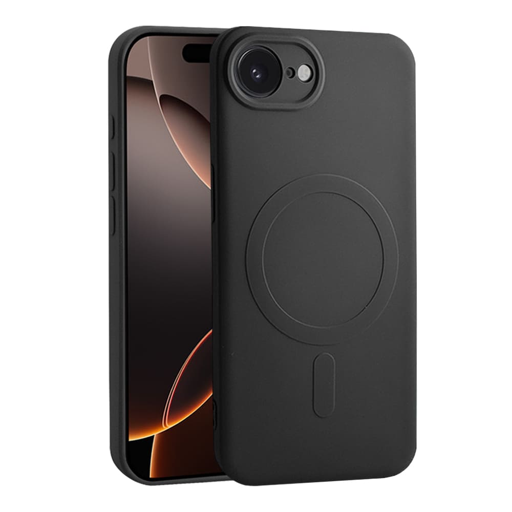 Casify Siliconen Hoesje met MagSafe voor de iPhone 16e - Zwart