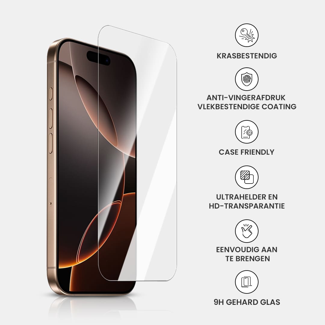 Casify Gehard Glas Screenprotector voor de iPhone 13 Pro Max / 14 Plus