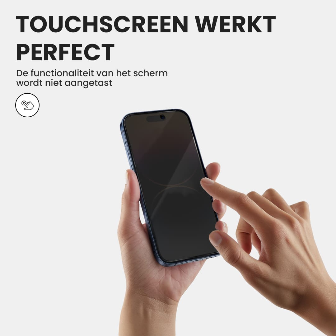 Casify Gehard Glas Privacy Screenprotector voor de iPhone 15 Plus / 16 Plus