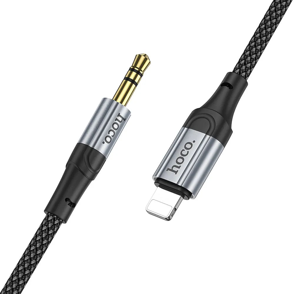 Hoco AUX kabel - Lightning naar 3,5 mm Jack – Audio kabel – 1 meter – Zwart