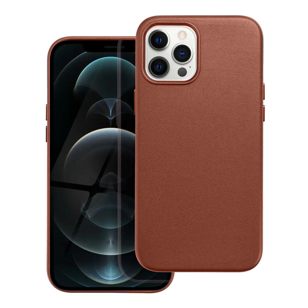 Casify Leren Hoesje met MagSafe voor de iPhone 12 Pro Max - Omber