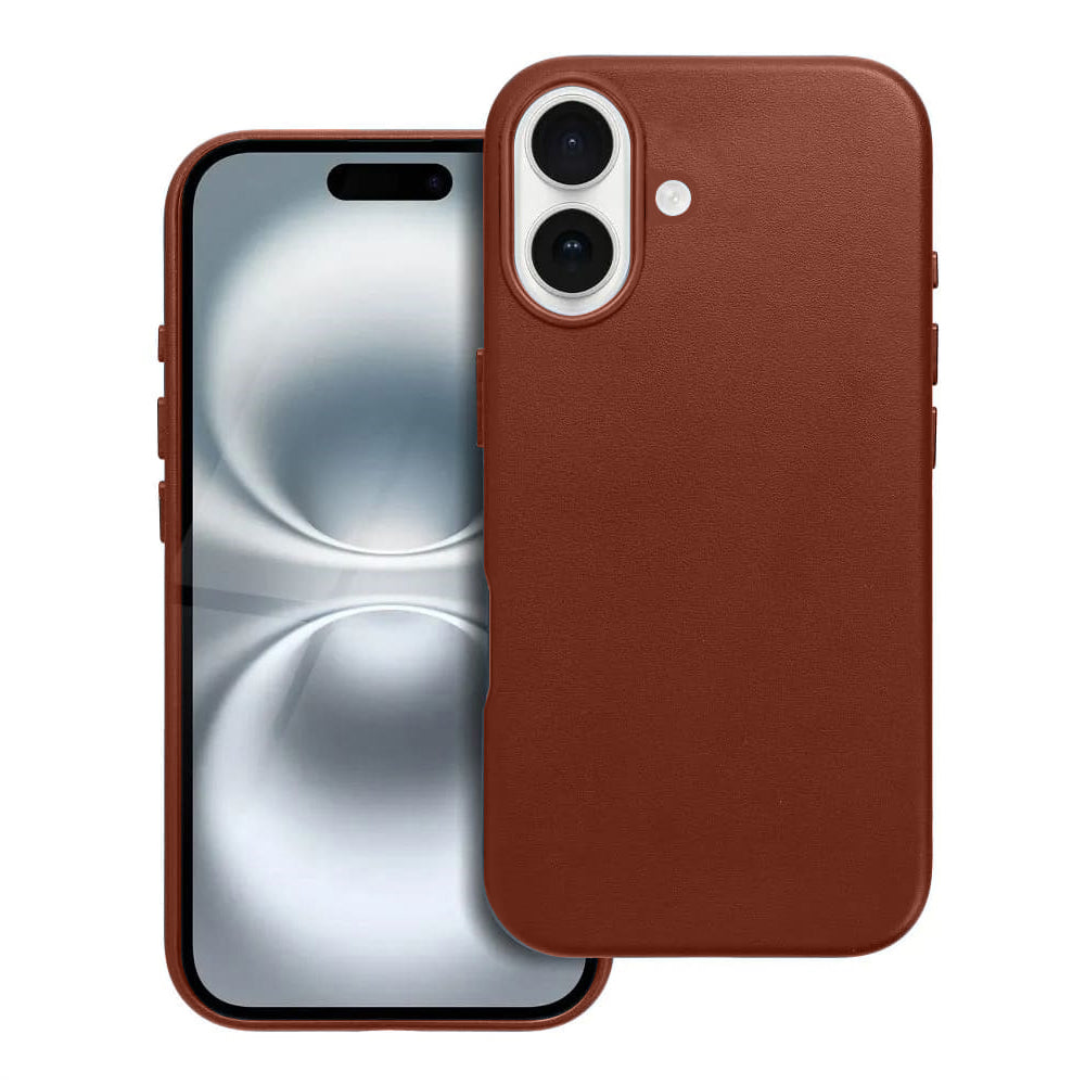 Casify Leren Hoesje met MagSafe voor de iPhone 16 - Omber