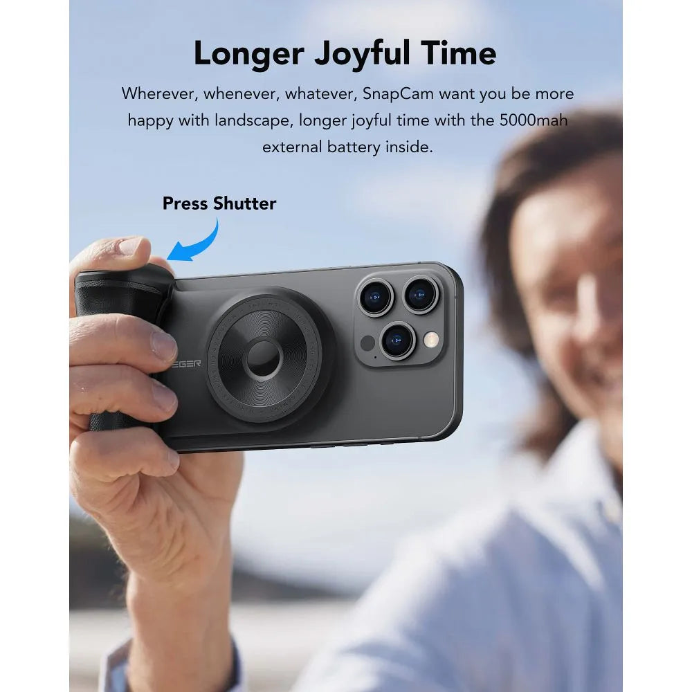 Veger Powerbank Snapcam met MagSafe – 5000 mAh – 20W – Zwart