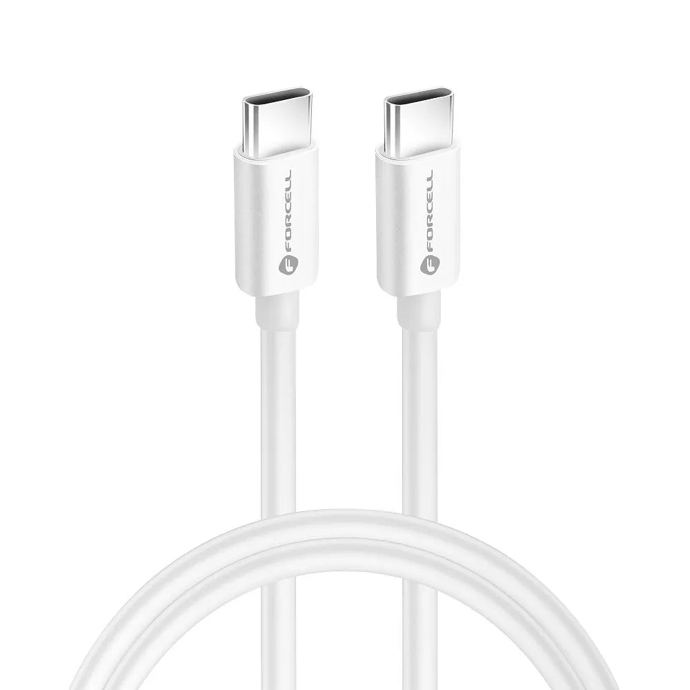 Forcell USB-C naar USB-C Kabel 60W QC4.0/PD – 1 meter – Wit