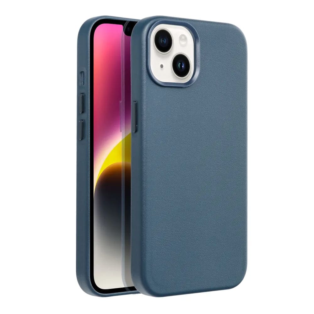 Casify Leren Hoesje met MagSafe voor iPhone 14 Donkerblauw