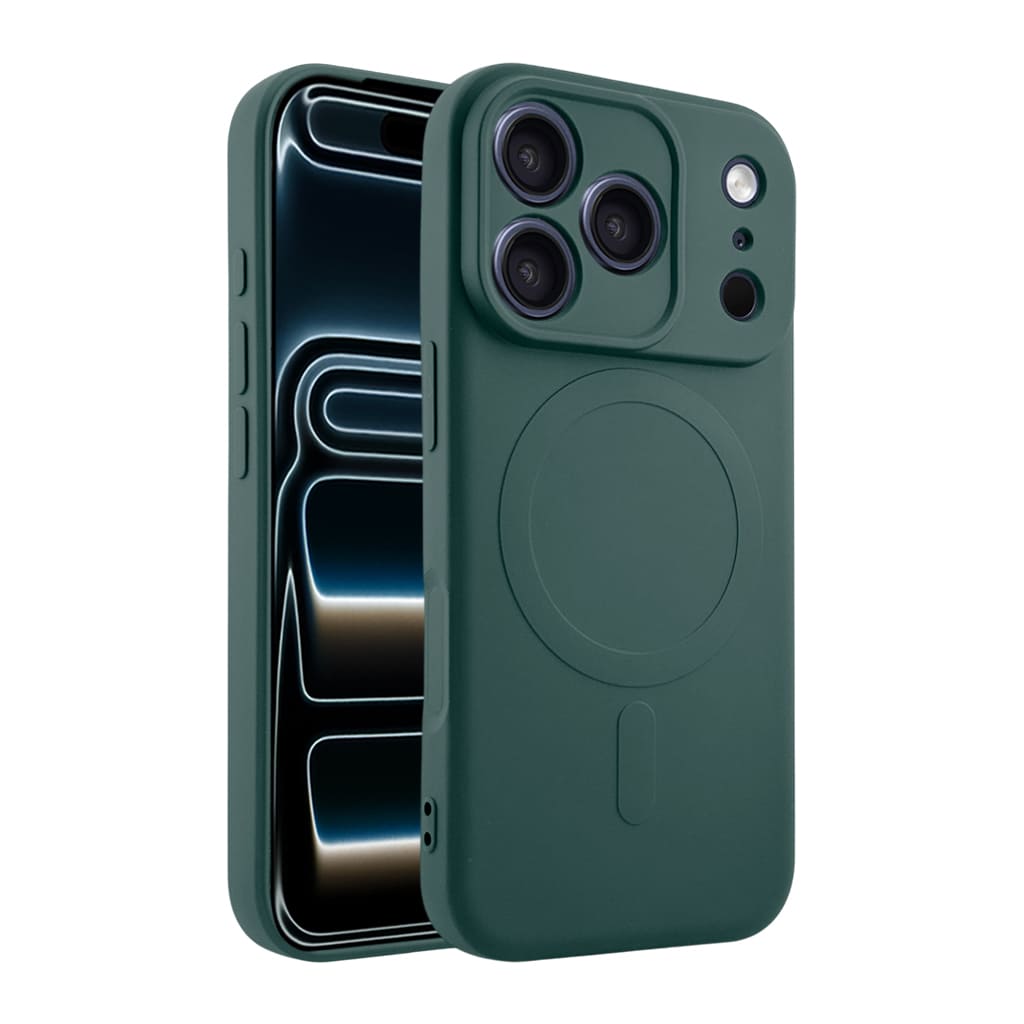 Casify Siliconen Hoesje met MagSafe voor de iPhone 17 Pro - Legergroen