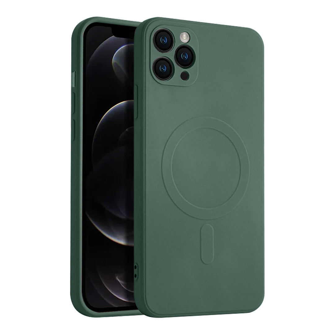 Casify Siliconen Hoesje met MagSafe voor de iPhone 11 Pro Max - Legergroen