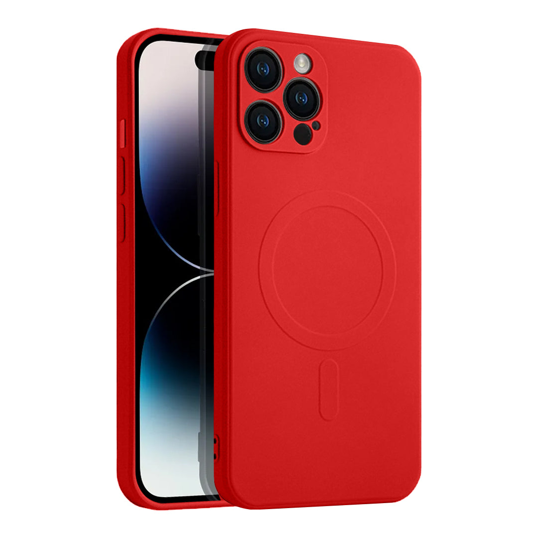 Casify Siliconen Hoesje met MagSafe voor de iPhone 12 Pro Max - Rood