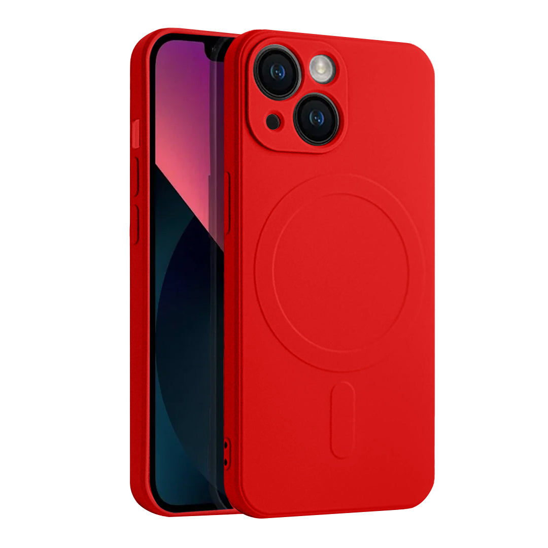 Casify Siliconen Hoesje met MagSafe voor de iPhone 13 Mini - Rood