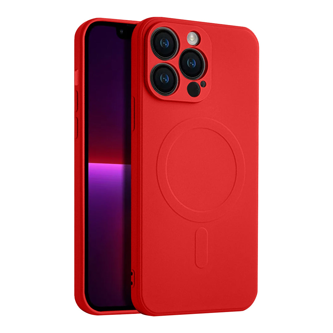 Casify Siliconen Hoesje met MagSafe voor de iPhone 13 Pro - Rood