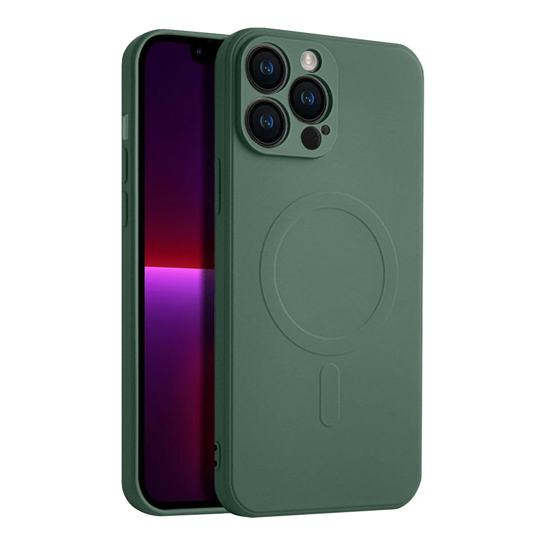 Casify Silikonhülle mit MagSafe für das iPhone 13 Pro Max - Armeegrün