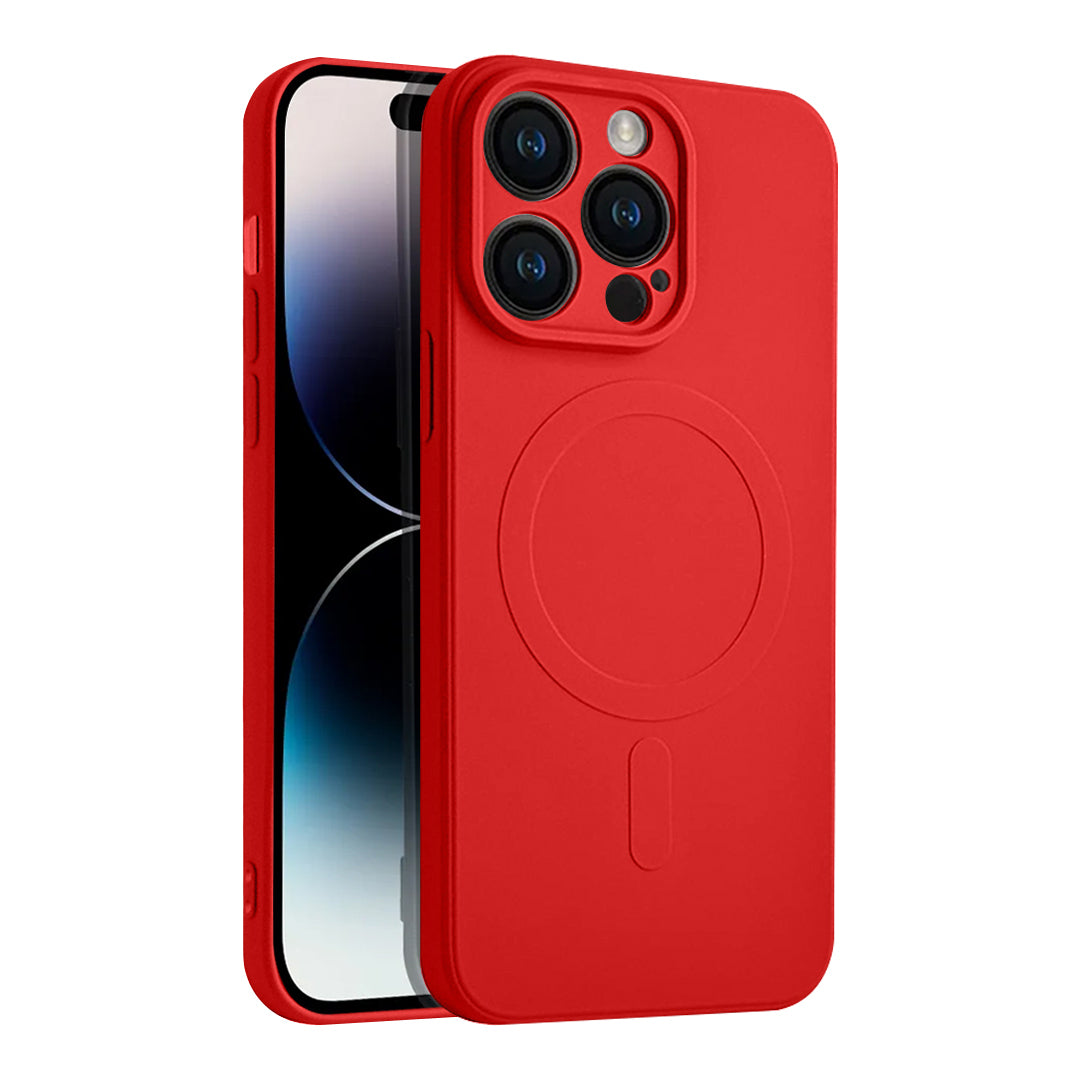 Casify Siliconen Hoesje met MagSafe voor de iPhone 14 Pro - Rood
