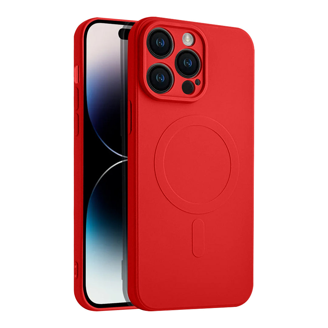 Casify Siliconen Hoesje met MagSafe voor de iPhone 14 Pro Max - Rood