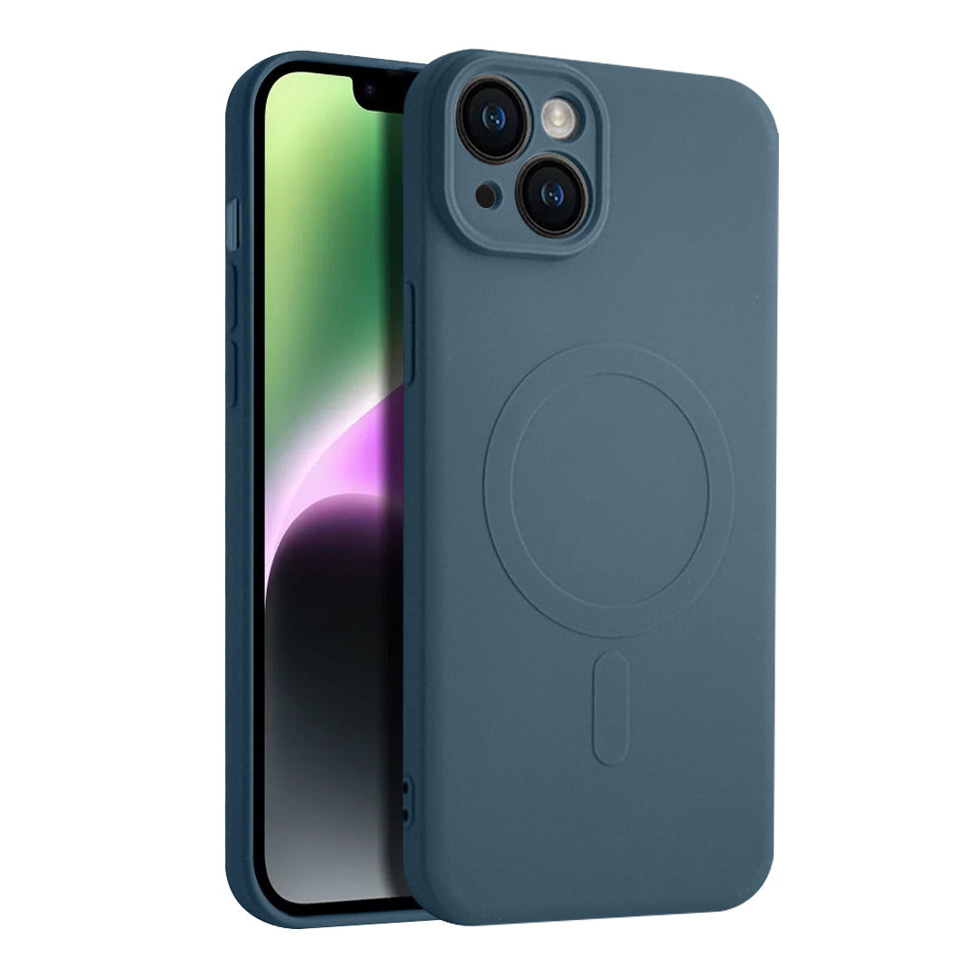 Casify Siliconen Hoesje met MagSafe voor de iPhone 15 Plus - Blauw
