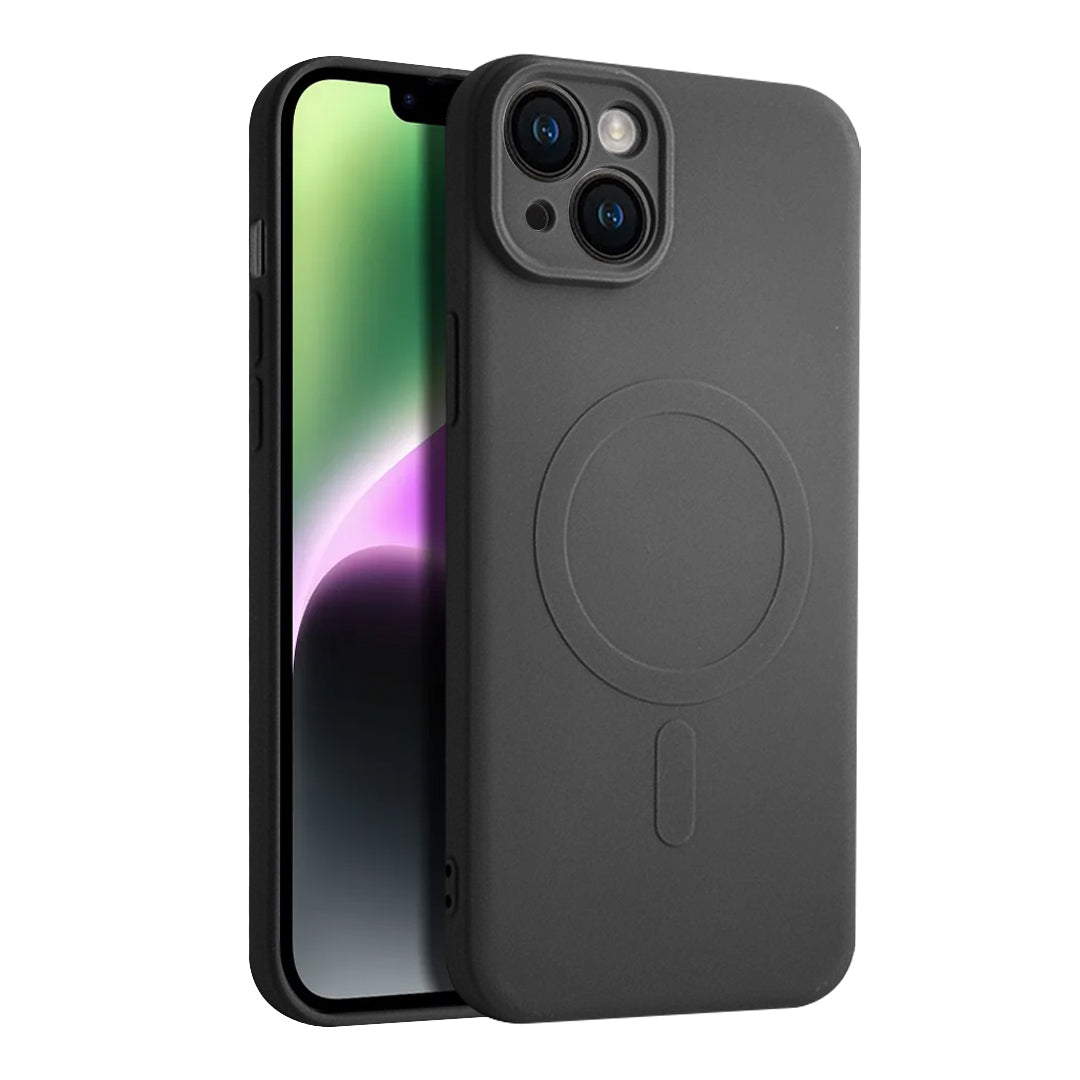 Casify Siliconen Hoesje met MagSafe voor de iPhone 15 Plus - Zwart