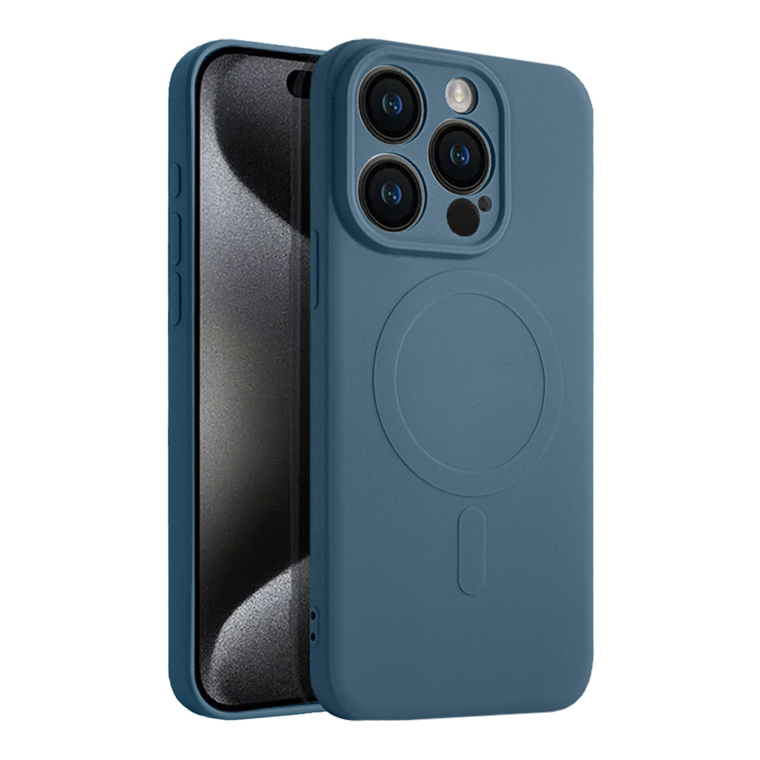 Casify Siliconen Hoesje met MagSafe voor de iPhone 15 Pro - Blauw