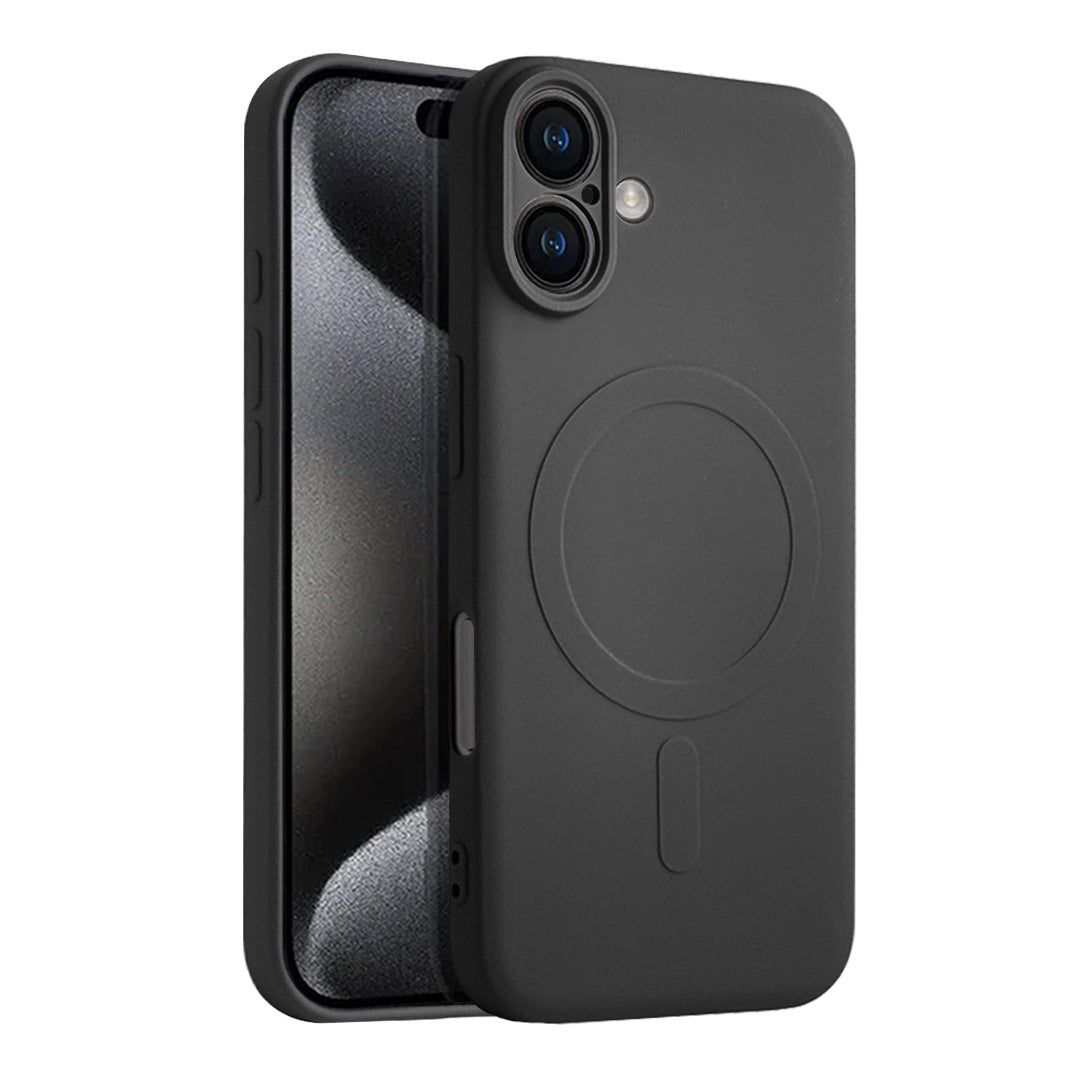 Casify Siliconen Hoesje met MagSafe voor de iPhone 16 - Zwart