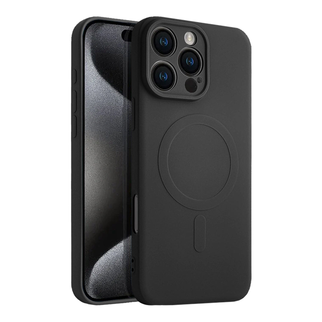 Casify Siliconen Hoesje met MagSafe voor de iPhone 16 Pro Max - Zwart