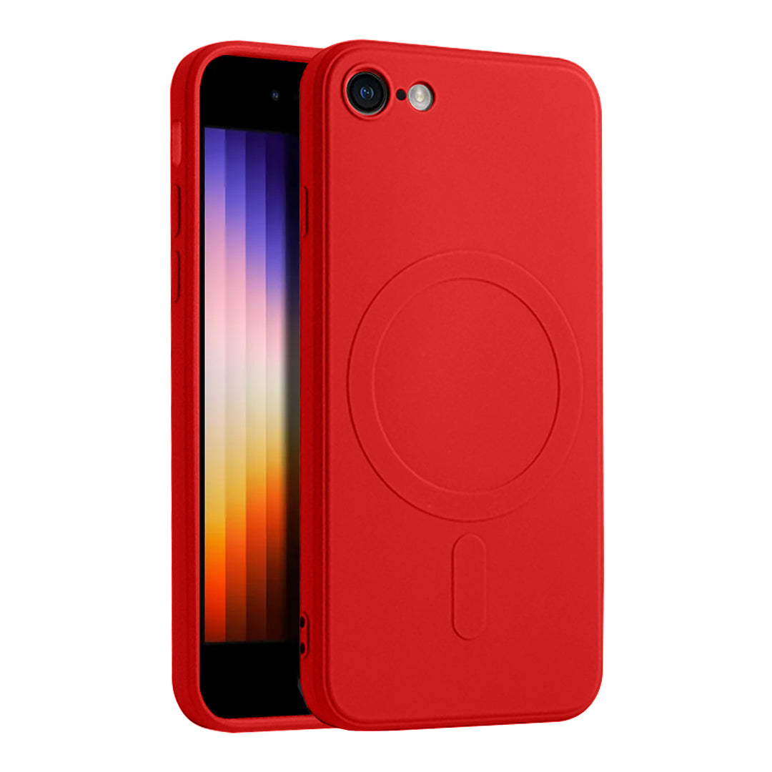 Casify Siliconen Hoesje met MagSafe voor de iPhone SE (2022 / 2020) / 8 - Rood